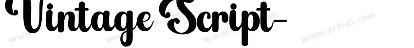 Vintage Script字体转换
